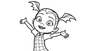 Vampirina with Fangs Loving Life Coloring Page