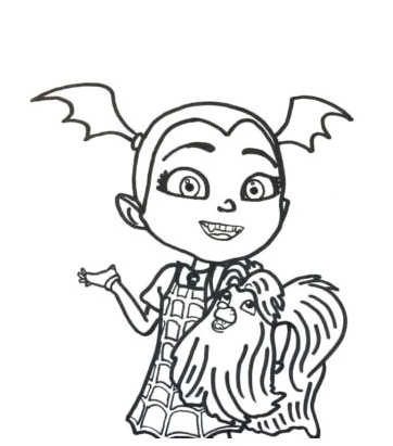 With His Dog V Coloring Page