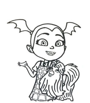 With His Dog V Coloring Page