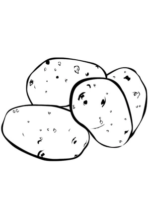Garden Fresh Potatoes Coloring Page