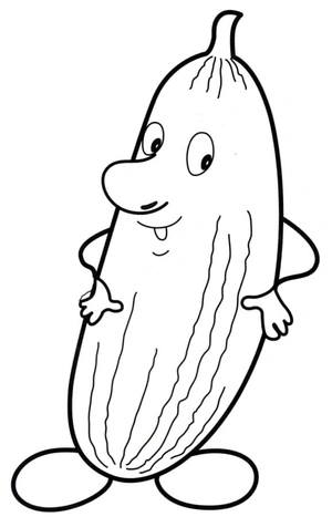 Zany Zucchini Coloring Page