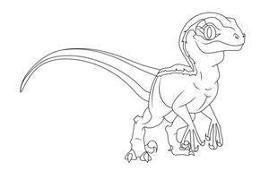 Impressive Velociraptor Coloring Page
