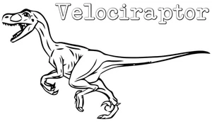 Velociraptor Coloring Page 1 Coloring Page