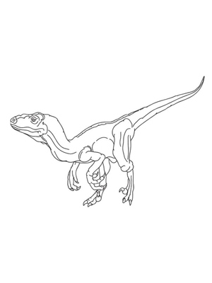 Velociraptor Freedom Design - Please refrain from naming it as Free Velociraptor Coloring Page