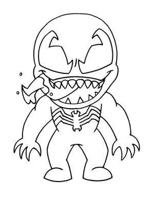 Adorable Venom Coloring Page