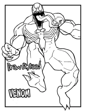 Free Printable Venom Coloring Page Coloring Page