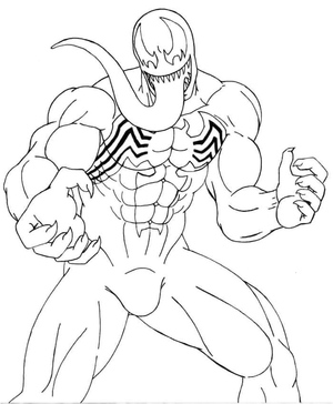 Printable Venom coloring page for boys