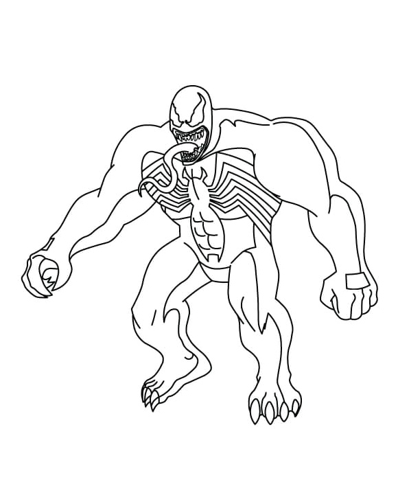 Venom-themed Coloring Page for Boys Coloring Page