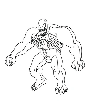 Venom-themed Coloring Page for Boys Coloring Page