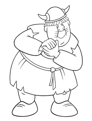 Vicky the Viking in Faxe Coloring Page