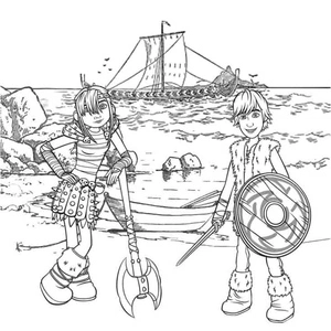 At the Seashore Coloring Page