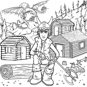 Log Perching Coloring Page