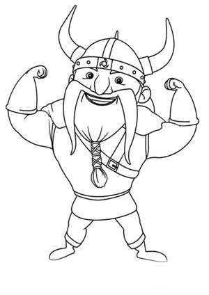 Strong Viking Coloring Page