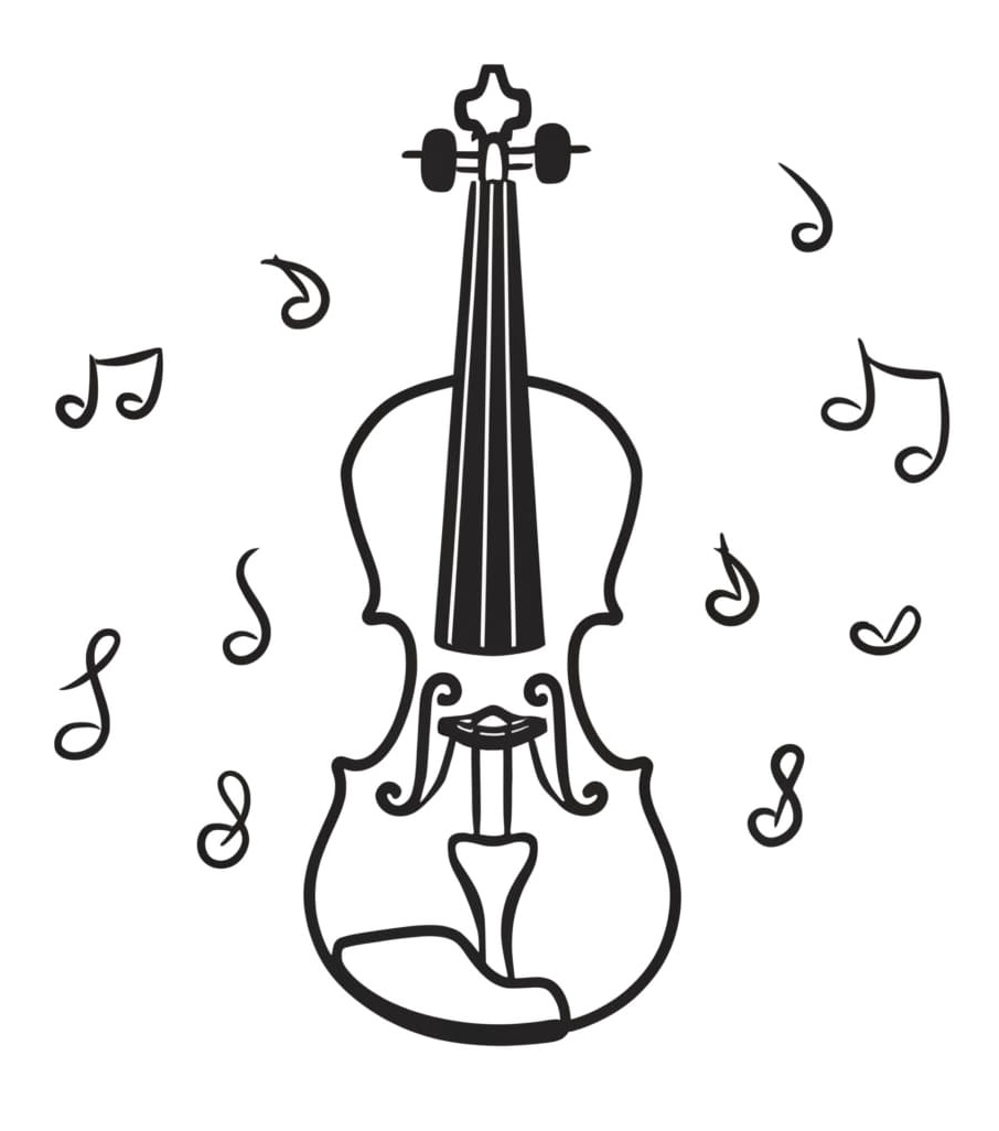 Violin Coloring Page Coloring Page