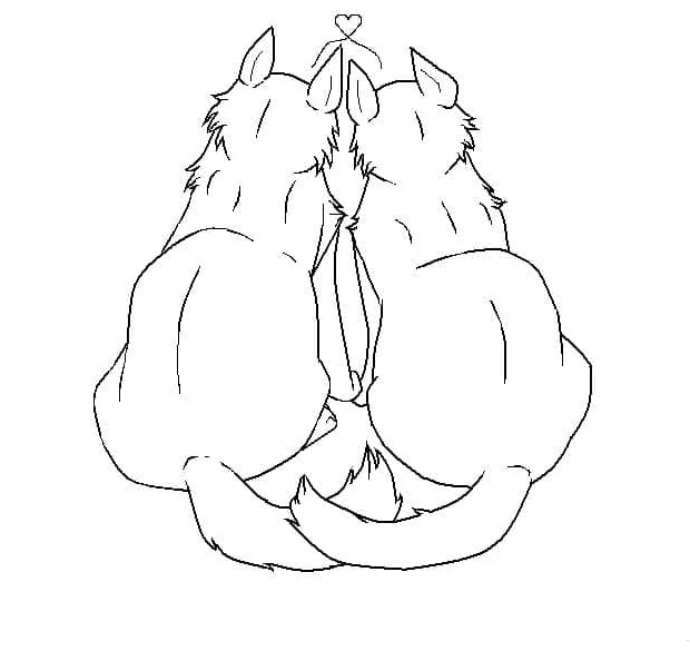 Snowfur and Thistleclaw from the Warriors Cats Coloring Page