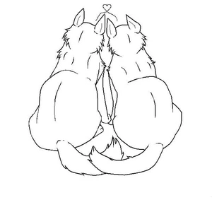 Snowfur and Thistleclaw from the Warriors Cats Coloring Page