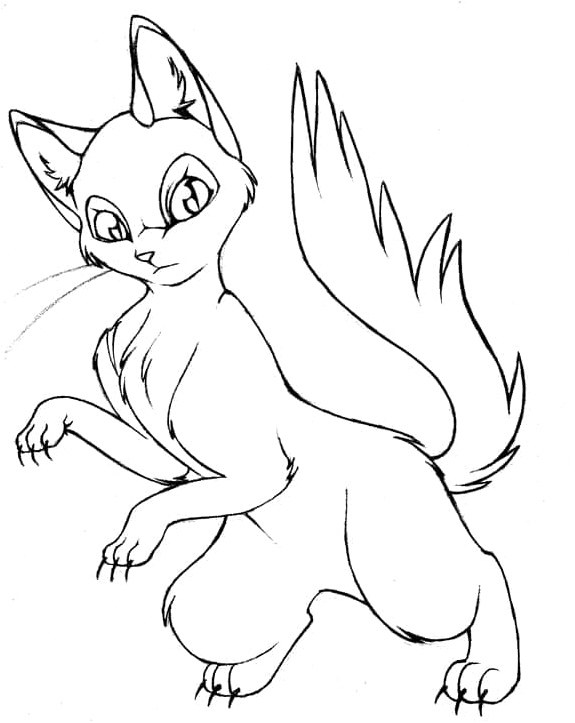 Squirrelflight from the Warriors Cats Coloring Page