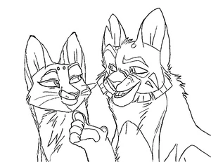 Tigerstar and Sasha: Warriors Cats Coloring Page