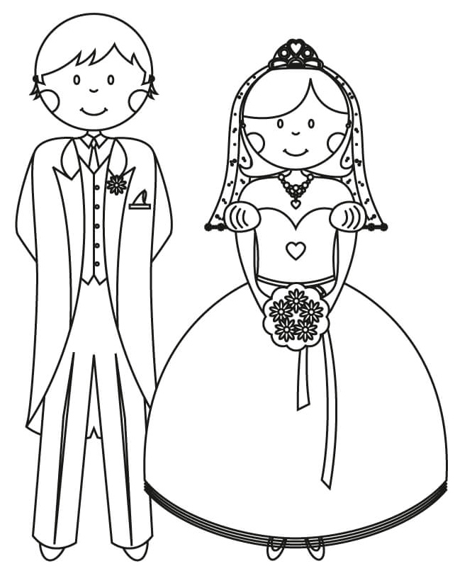 Lovely Wedding Coloring Page
