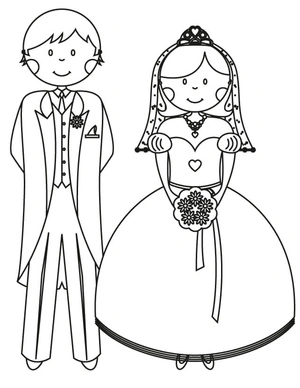 Lovely Wedding Coloring Page