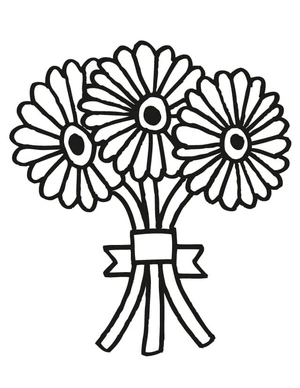 Wedding Bouquet Coloring Page Coloring Page