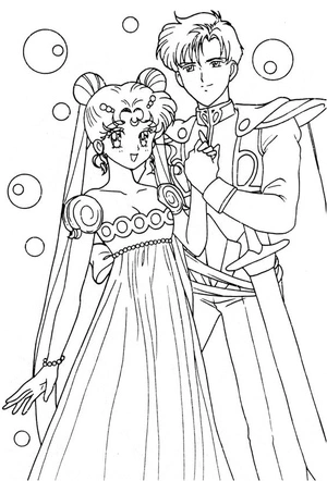 Wedding Sailor Coloring Page