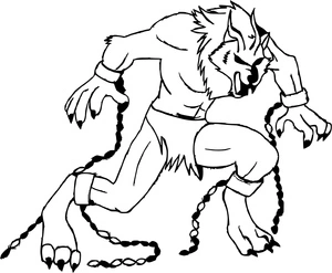 A Wolfman Coloring Page