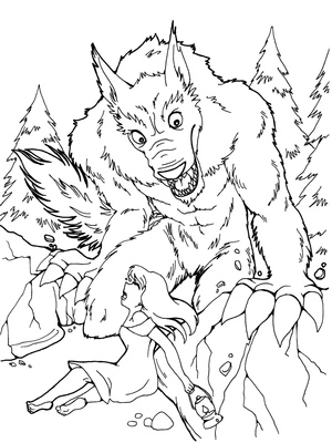 Enormous Lycanthrope Coloring Page