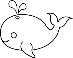 Whimsical Whale Coloring Page