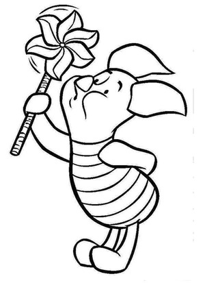 Adorable Piglet Coloring Page