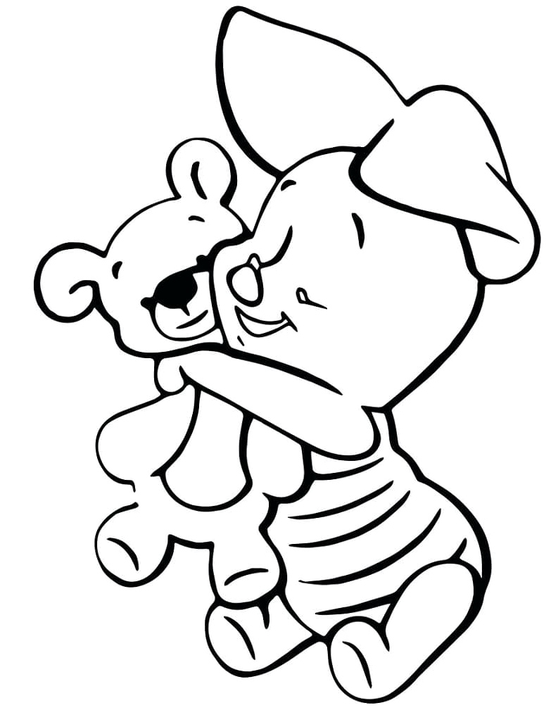 Coloring Page: Piglet from Winnie the Pooh Coloring Page