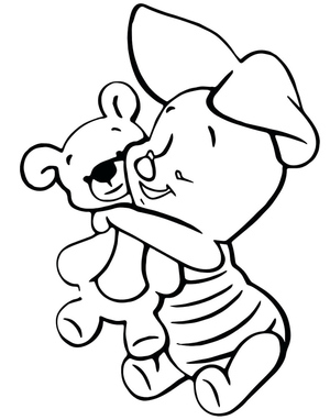Coloring Page: Piglet from Winnie the Pooh