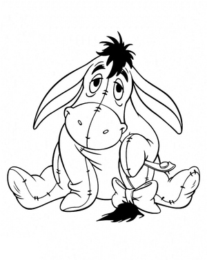 Eeyore from the Winnie the Pooh coloring page
