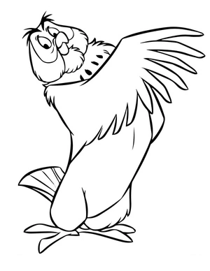 Owl from Winnie the Pooh Coloring Page