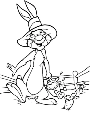 Rabbit from the Winnie the Pooh series Coloring Page