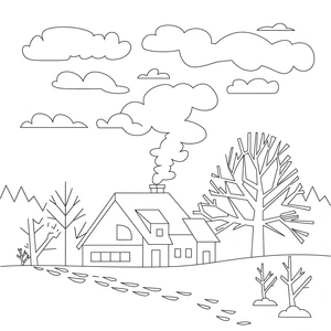 Can you please rename it Easy Winter, avoiding the use of Simple Winter? Coloring Page