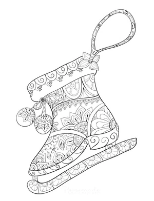 Winter Snowshoes Coloring Page