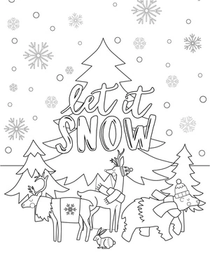 Winter Wonderland Coloring Page