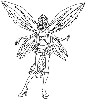 Fairy Bloom from the Winx Club Coloring Page