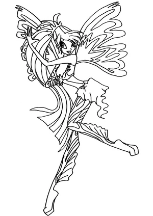 Fantastic Flower Fairies Coloring Page