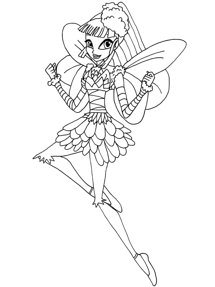 Miele from the Winx Club Coloring Page