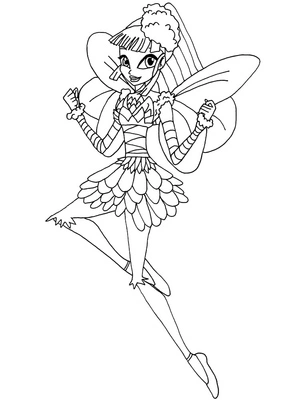 Miele from the Winx Club Coloring Page
