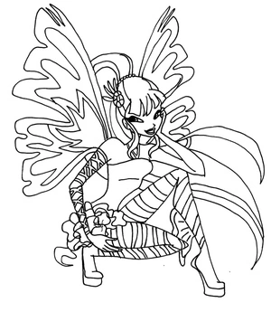 Musa from the Winx Club franchise Coloring Page