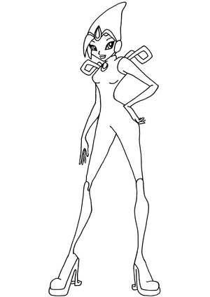 Tecna of the Winx Club Coloring Page