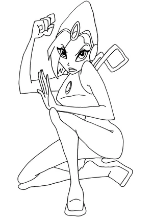 Tecna, the amazing Winx Club fairy Coloring Page