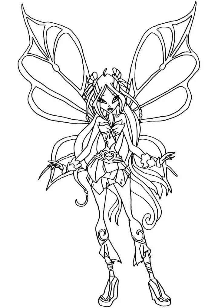 Winx Club - Lovely Flora Coloring Page