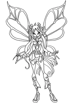 Winx Club - Lovely Flora Coloring Page