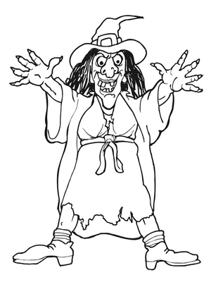 A Malevolent Sorceress Coloring Page
