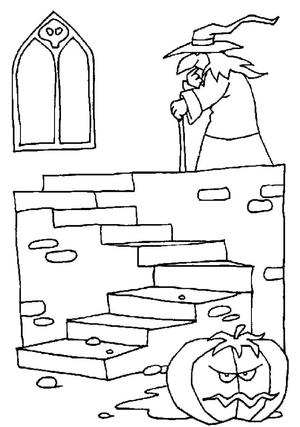 Witch Coloring Page
