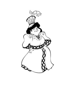Villina, a kind sorceress wearing a hat Coloring Page